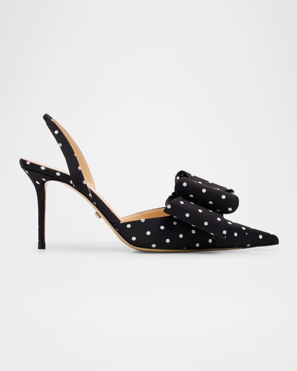 サンダル・ミュール MACH & MACH 'Galaxy' slingback (R25S086710X18BLKCP BLACK) MACH & MACH Galaxy Satin Crystal Slingback Pumps | Neiman Marcus