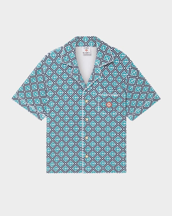 Tシャツ・カットソー Casablanca FW25 CUBAN COLLAR SHIRT (MPF25SH00305 MONTAGNE) Montagne Short-Sleeve T-Shirt – Casablanca