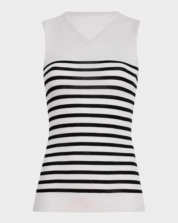 Tシャツ・カットソー SAINT LAURENT KNIT TANK TOP Saint Laurent Metallic Knit Sleeveless Tank Top - Bergdorf