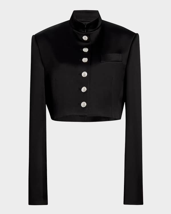 Marni Printed Cropped Cocoon Curved-Sleeve Jacket | Neiman