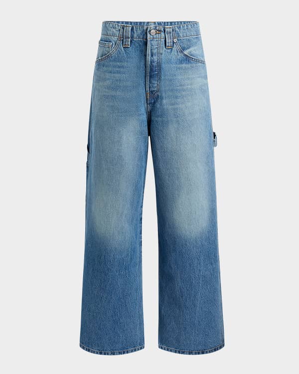 Mm6 Maison Margiela Wide leg denim trousers | The Fashion Square
