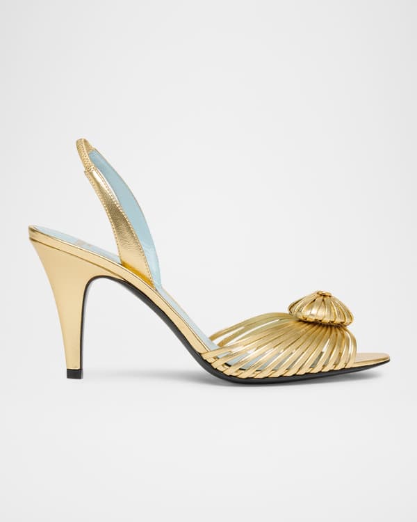 Medallion Slingback Pumps♡ Valentino Garavani VLogo Medallion Raffia Slingback Pumps