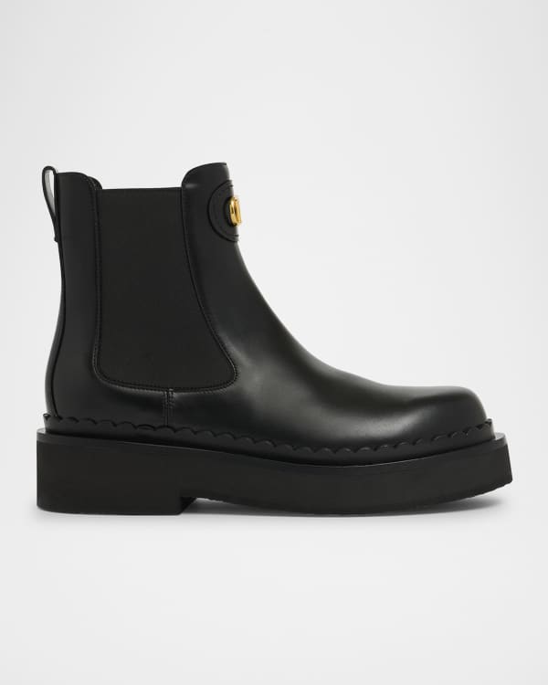 THE ROW Ranger Patent Leather Chelsea Boots | Neiman Marcus