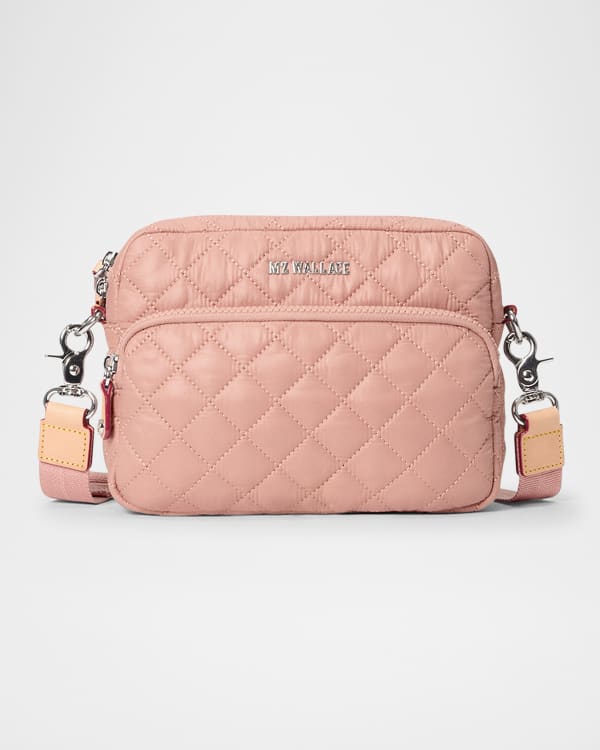 MCM Big O Small Studded Monogram Crossbody Bag | Neiman Marcus