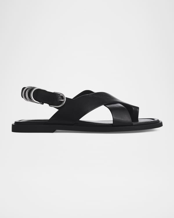 Rag & Bone Beau Suede Buckle Slide Sandals | Neiman Marcus