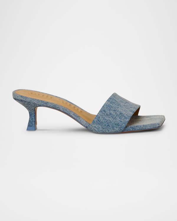 Gigi Metallic Sphere-Heel Vinyl Sandals