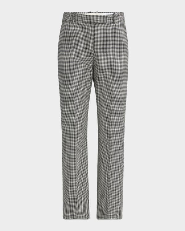 Wool Flannel Houndstooth Pants - Black – Paul Fredrick