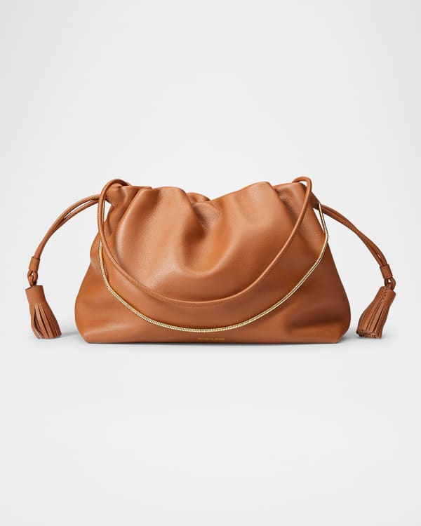 Anna-Kaci Women's Ruched Padded Shoulder Bag with Adjustable Drawstring Straps