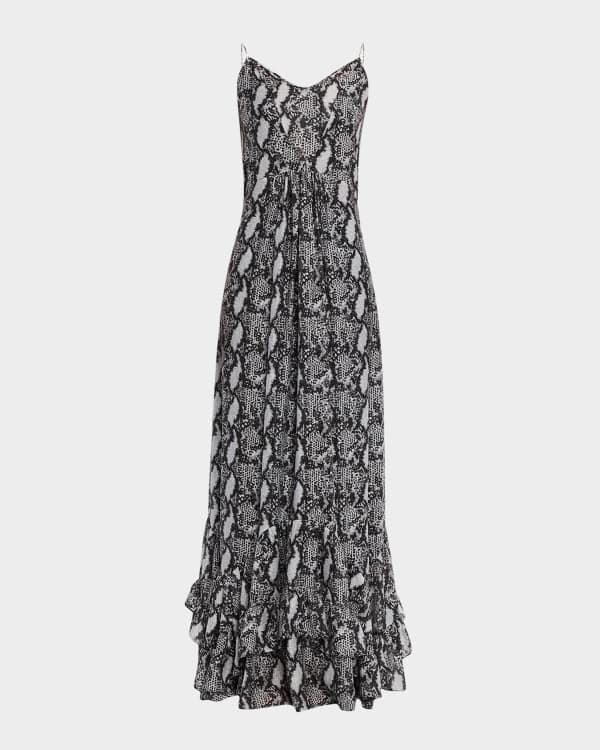 One33 Social Pleated Strapless Floral-Print Bow-Front Gown