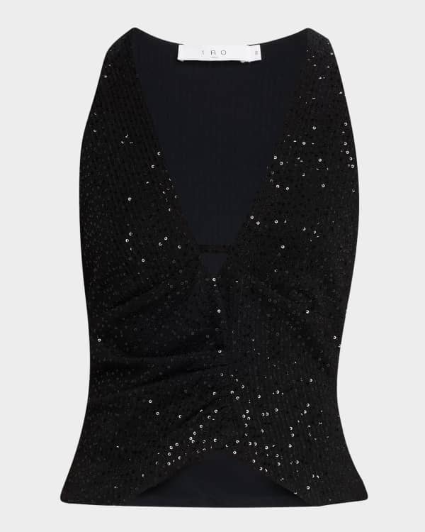 Alice + Olivia Pania Embellished Racerback Tank Top | Neiman