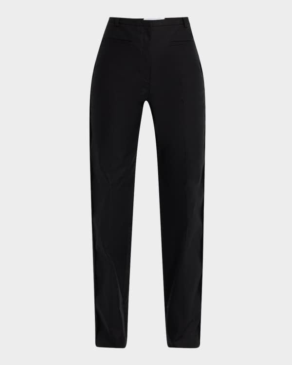 McQueen Sustainable Leaf Crepe Straight-Leg Ankle Cigarette