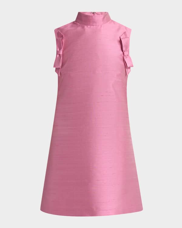 ワンピース Valentino Garavani Double Compact Drill Minidress With Rose Valentino DOUBLE COMPACT DRILL MINIDRESS WITH ROSE DETAIL