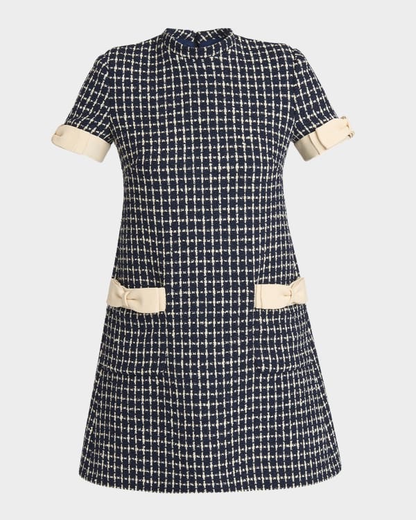 Valentino Garavani V Logo Pocket Mini Dress | Neiman Marcus