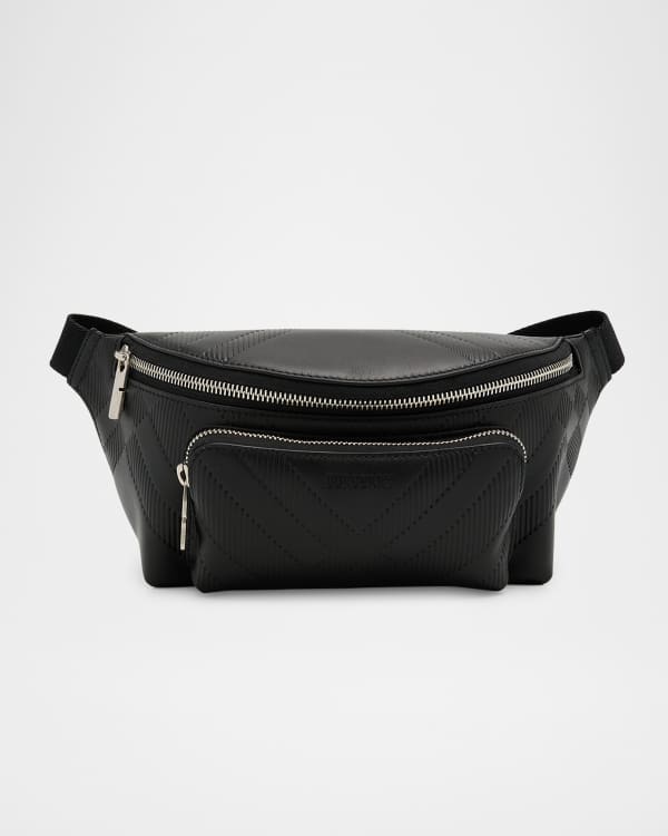 Burberry Men's Grid Belt Bag | Neiman Marcus