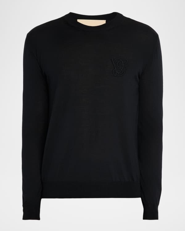 トップス 2024AW JIL SANDER Wool Crew Neck cutsew Jil Sander Men's Crew-Neck Lightweight Wool Sweater | Neiman Marcus