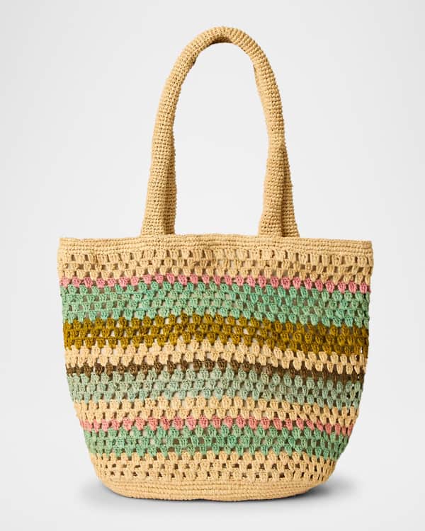 BTB Los Angeles Daphne Flower Straw Tote Bag | Neiman Marcus