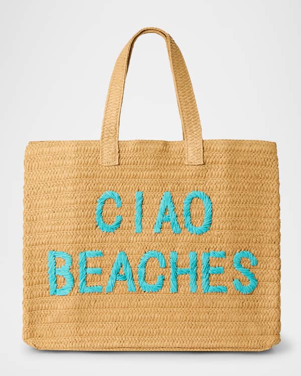BTB Los Angeles Daphne Flower Straw Tote Bag | Neiman Marcus