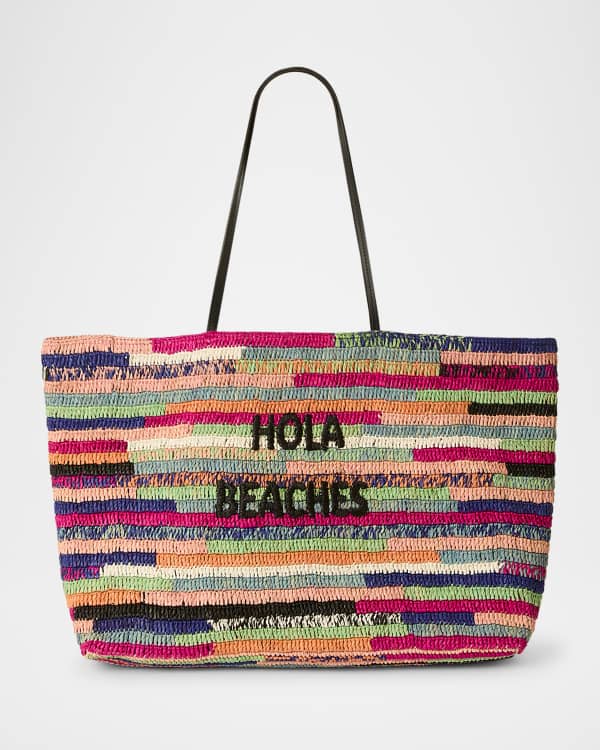 BTB Los Angeles Daphne Flower Straw Tote Bag | Neiman Marcus