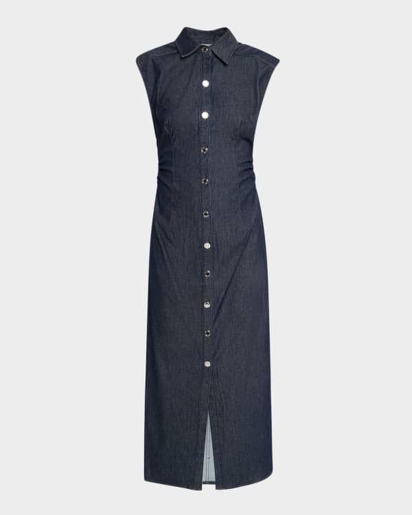 Max Mara Leisure Losanna Gathered Sleeveless Midi Dress