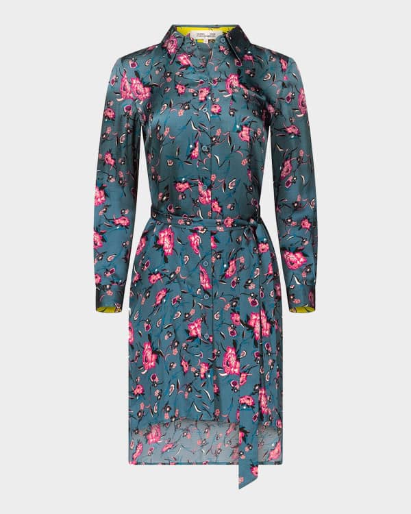 【DIANE VON FURSTENBERG】ミニラップドレス フローラルプリント DIANE VON FURSTENBERG ミニラップドレス フローラルプリント
