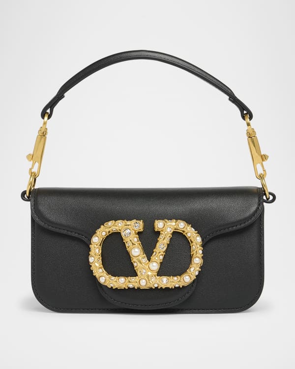 Valentino Garavani Mini VLOGO Drawstring Leather Shoulder