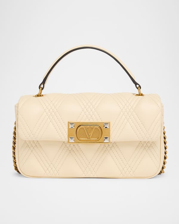 Valentino Garavani Alltime Medium Denim Top-Handle Bag