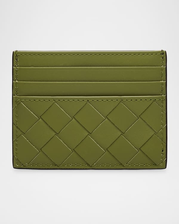 【シンプルで可愛い♪】BOTTEGA VENETA Intrecciato Card Holder Bottega Veneta® Men's Intrecciato Flap Card Case in Black
