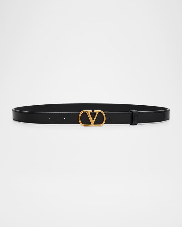 ベルト VALENTINO BELT (7W2T0SM3IYR REN) Valentino Garavani Reversible VLogo Signature belt in black