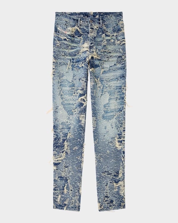 Diesel Men's Trompe L'oeil Loose-Fit Jeans | Neiman Marcus Diesel Men's Trompe L'oeil Loose-Fit Jeans | Neiman Marcus