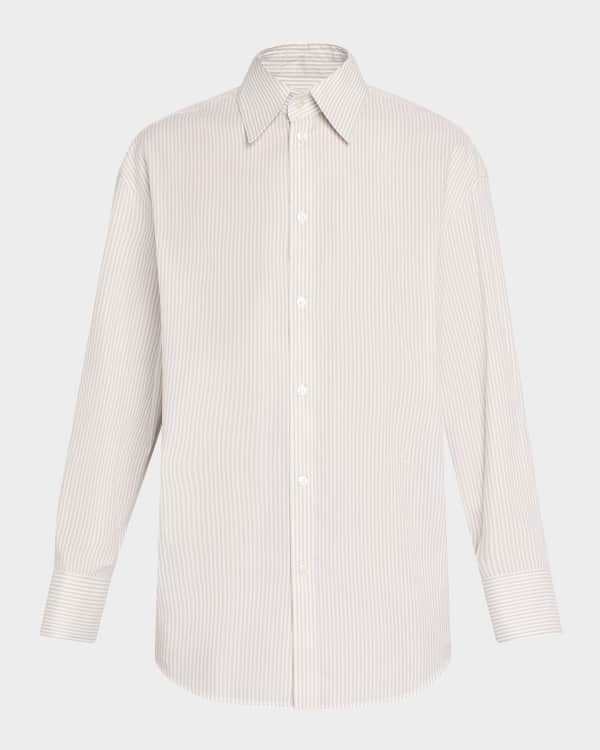 Khaite Collie Pleated Button-Front Top | Neiman Marcus