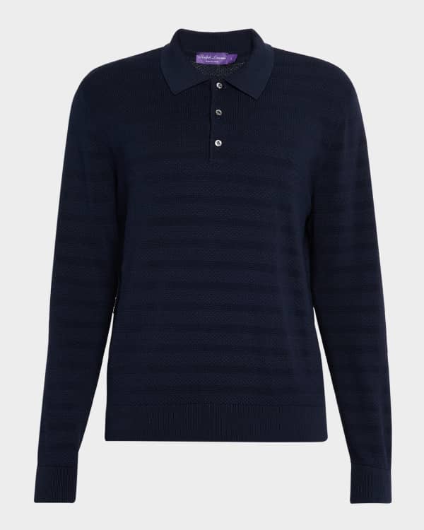 Tシャツ・カットソー Ralph Lauren Ralph Lauren Purple Label Silk Polo Ralph Lauren Purple Label Men's Silk-Cotton Polo Shirt