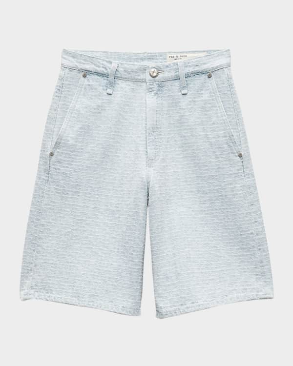 RECTO Structured Drilled Cotton Shorts | Neiman Marcus