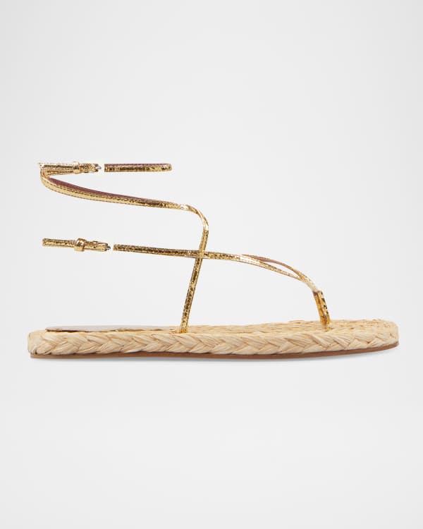 Castaner Pilita Frayed Flat Espadrille Sandals | Neiman Marcus
