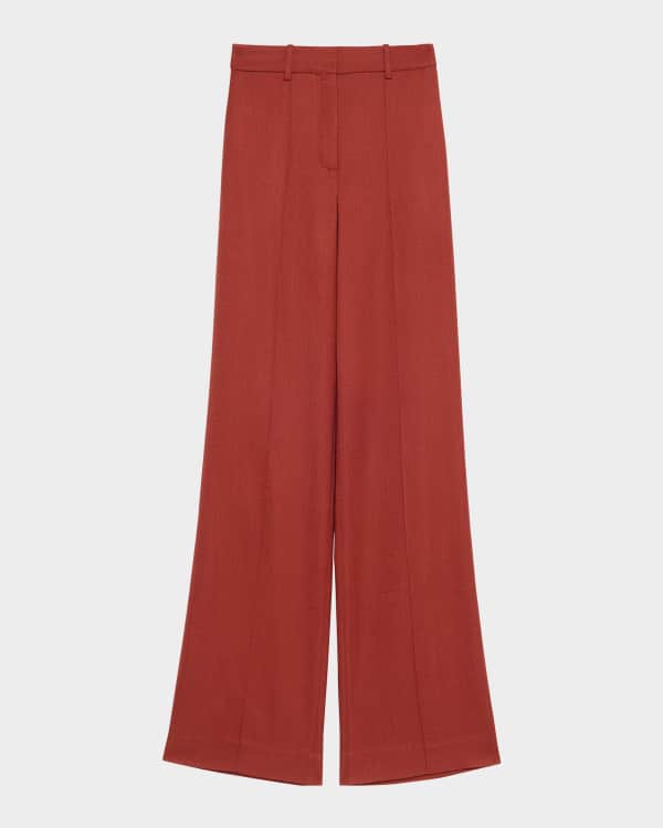 パンツ BURBERRY MADGE WOOL WIDE-LEG PANTS loulou-studio-wool-blend-twill
