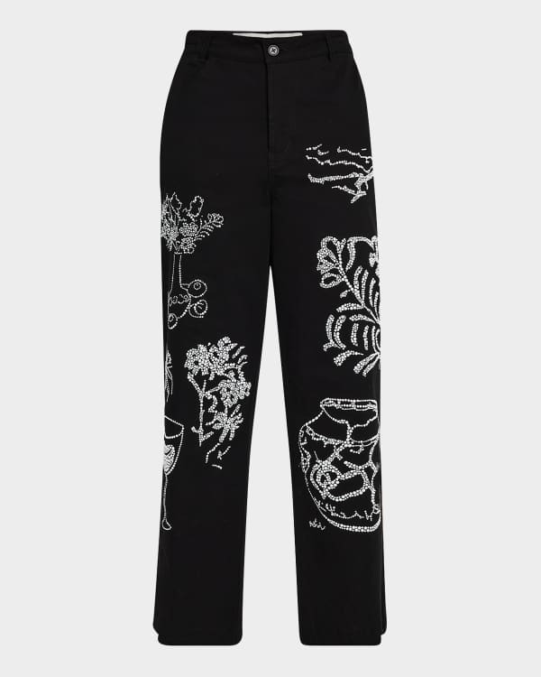 パンツ A FERRETTI FW25 Beaded pants (A03106639 0555) Wats Hanne Pants - 14317 – Agua Bendita US