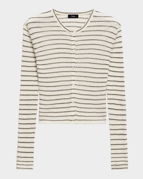 Theory Neo Sag Harbor Cropped Cardigan | Neiman Marcus