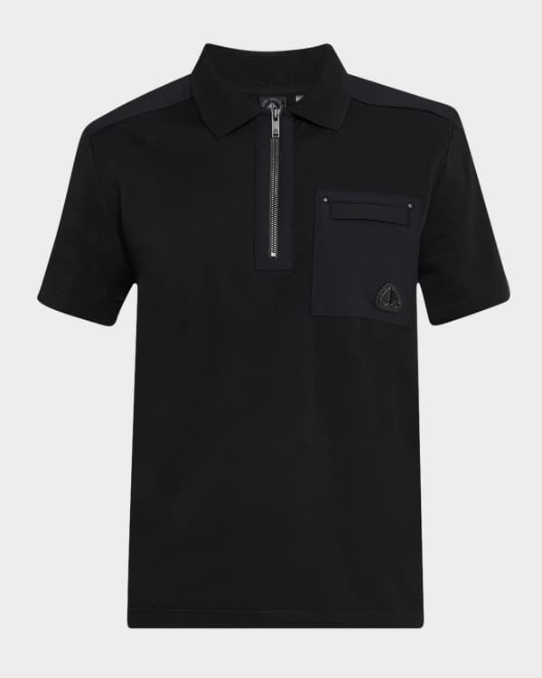 Onia Men's Concealed Quarter-Zip Rugby Polo Shirt | Neiman Onia Men's Concealed Quarter-Zip Rugby Polo Shirt | Neiman