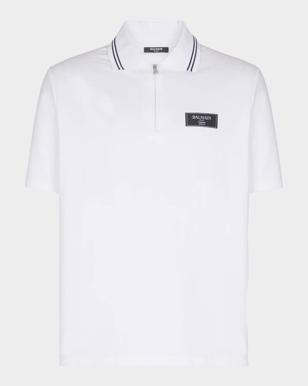 Valentino Garavani Men's VLogo Chain Bicolor Polo Shirt
