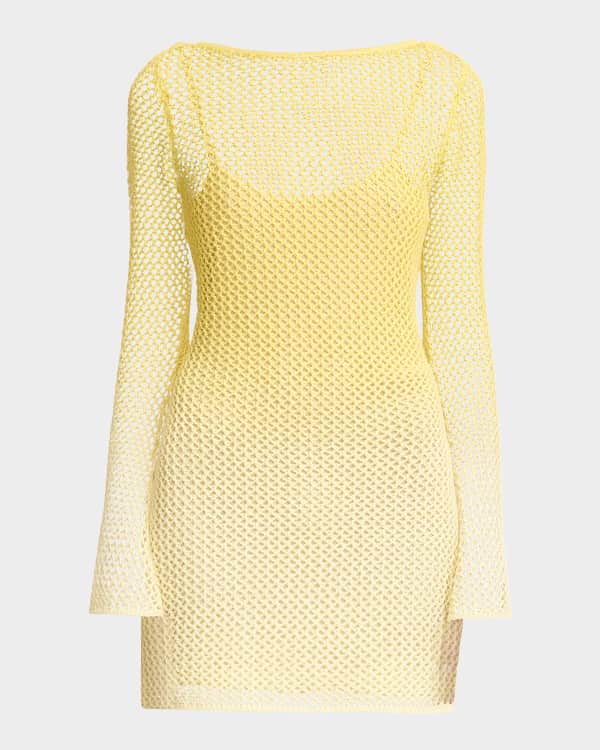 【Staud】 Marloweフローラルコットンミニドレス STAUD Mini Marlowe Stretch Cotton Stripe Dress | Neiman Marcus