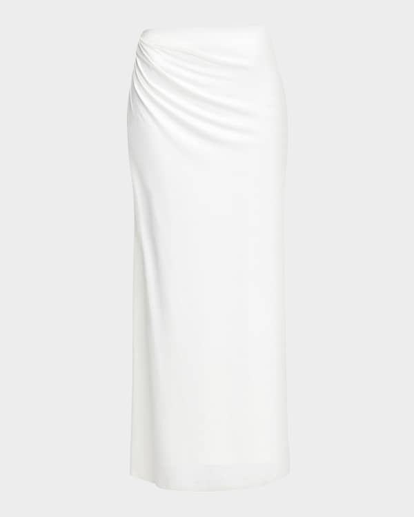 【Jean Paul Gaultier】 Squeletor semi-sheerメッシュ maxiスカ Squeletor semi-sheer mesh maxi skirt in blue - Jean Paul