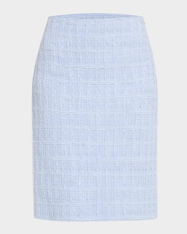 スカート ALEXANDER MCQUEEN PENCIL SKIRT IN TWEED ALEXANDER MCQUEEN - Checked Tweed Midi Skirt Alexander McQueen