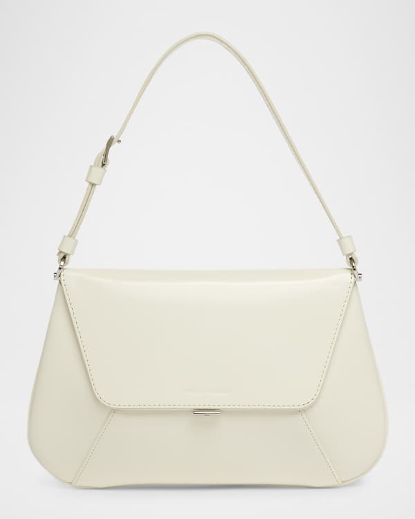 Amina Muaddi Ami Mini Frame Croc-Embossed Shoulder Bag