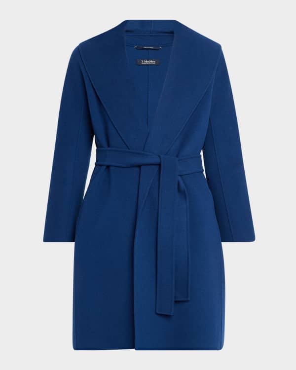 Max Mara Gitano 3/4-Sleeve Oversized Wool Coat | Neiman Marcus
