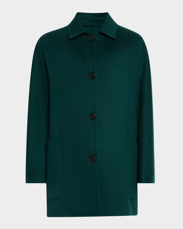 Max Mara Gitano 3/4-Sleeve Oversized Wool Coat | Neiman Marcus