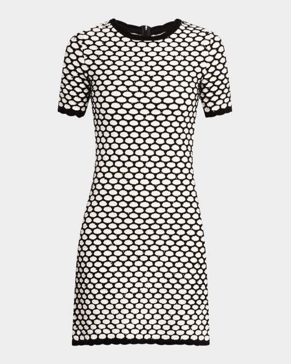 Geo Double Face Wool Sleeveless Mini Dress