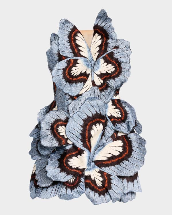 Isabel Marant Cleora Feather-Print Wrap Dress | Neiman Marcus