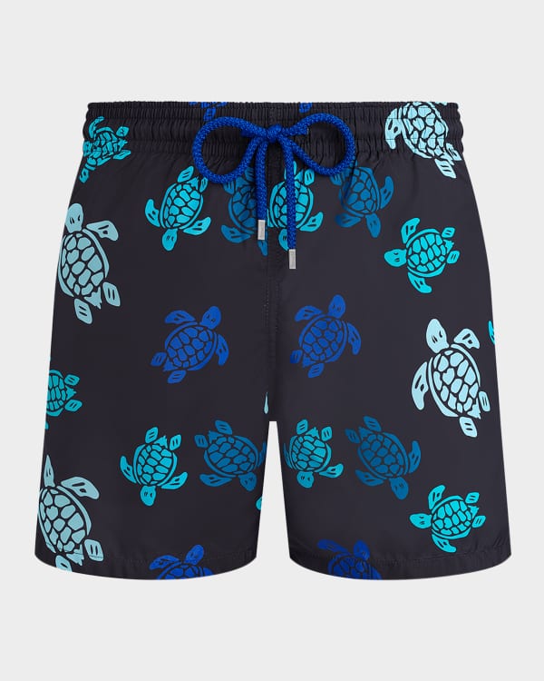 VILEBREQUIN Men Long Swim Shorts Turtles Sequins