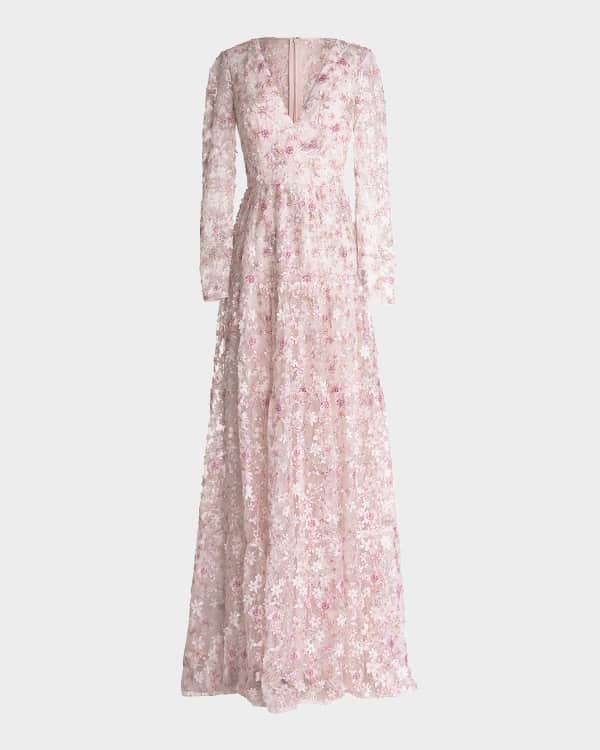 SHO by Tadashi Shoji One-Shoulder Side Slit Neoprene Gown