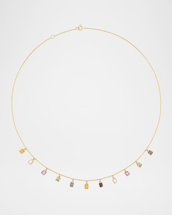 JIA JIA Rose Quartz Fancy Cut Necklace | Neiman Marcus