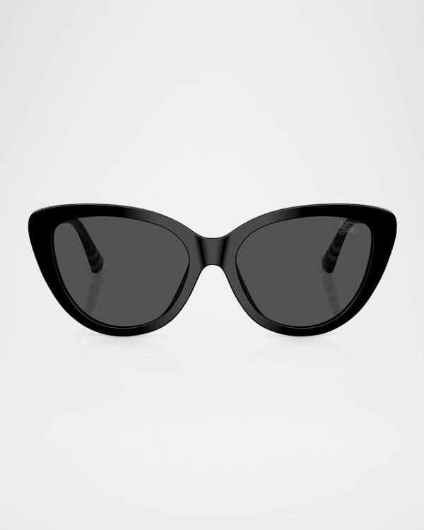 Prada Mirrored Rectangle Acetate Logo Sunglasses | Neiman Marcus display picture 1